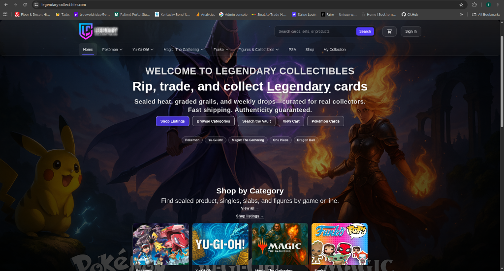 Legendary Collectibles project preview